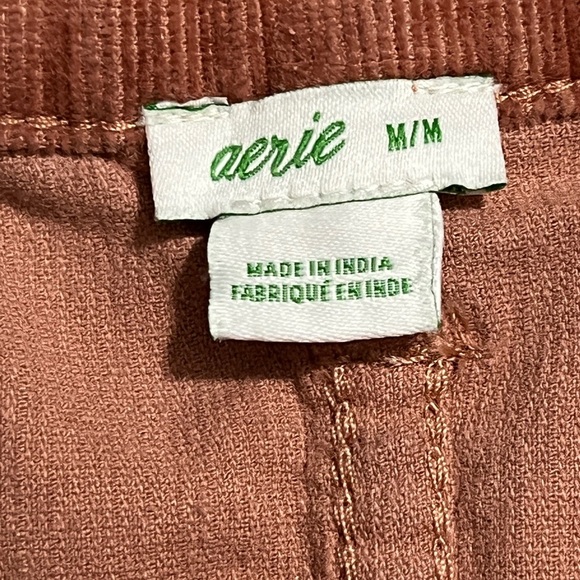 Aerie burnt Orange button front Mini Skirt size M - Picture 3 of 6